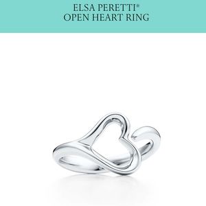 Tiffany & Co. Elsa Peretti Open Heart Ring- Size 7